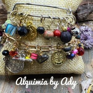 Alquimia Vibrant Charm Bracelet gemstones Saint Benedict medals Collection